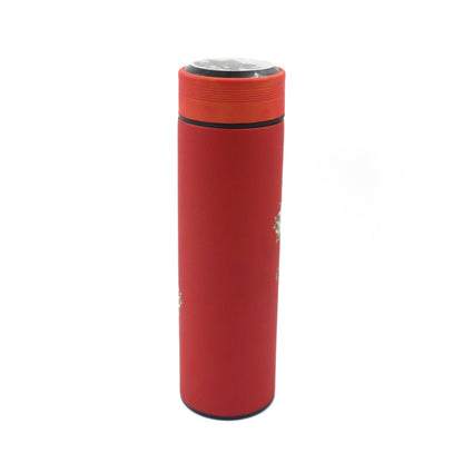 Printed Smart Vacuum Insulated Water Bottle with LED Temperature Display (1 Pc / 500 ML Approx / Multicolor)