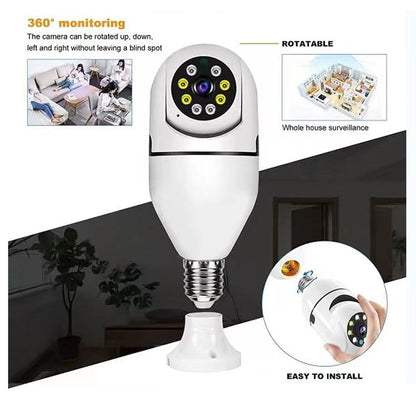 V380 Pro Fisheye 360 Degree Panoramic Wireless WiFi IP CCTV Security Camera (Pack of 1)