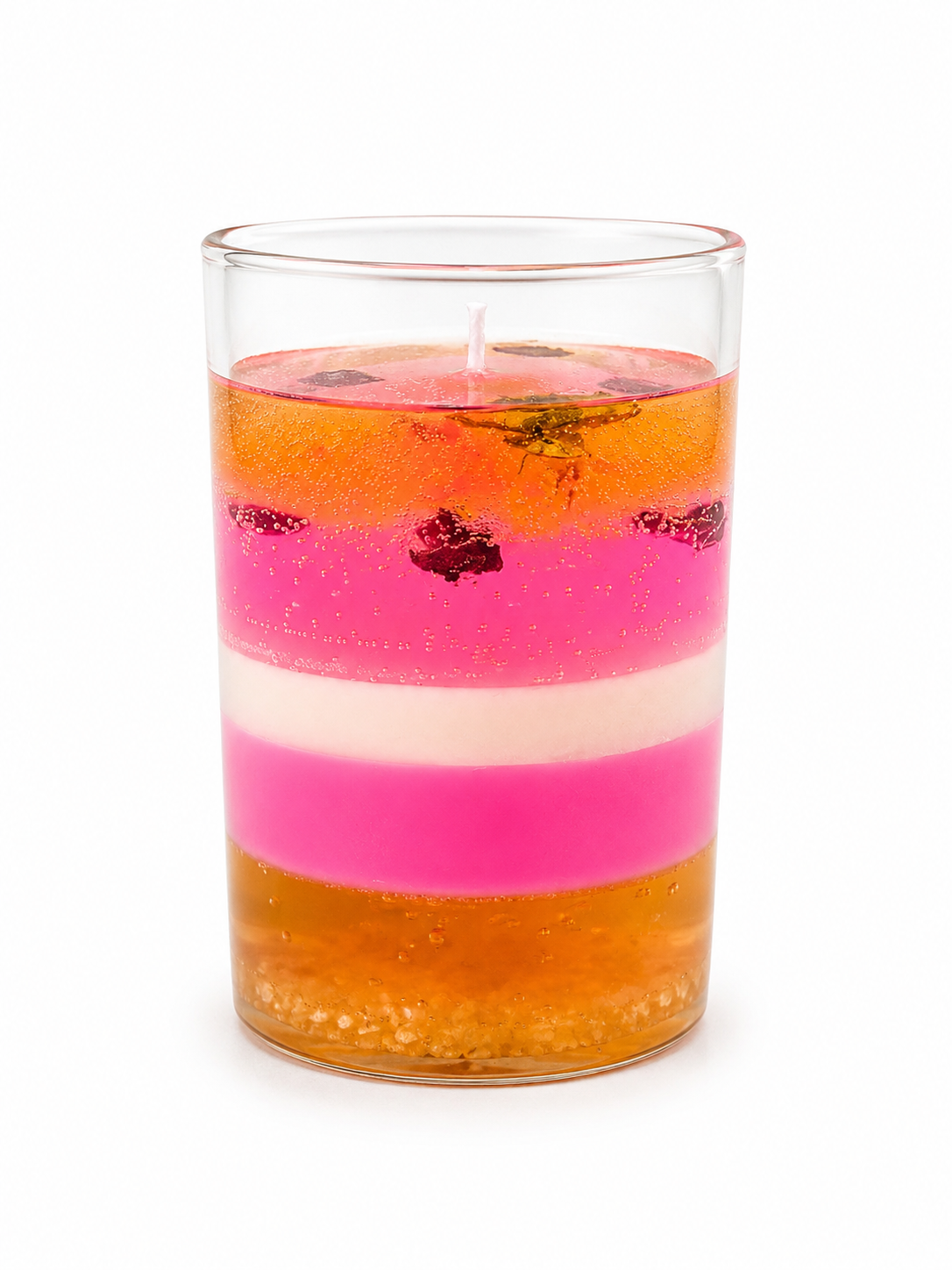 Long Glass Jar Scented Designed Candles with Lid (Strawberry And Vanilla Fragrance)