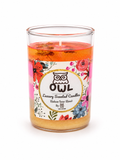 Long Glass Jar Scented Designed Candles with Lid (Strawberry And Vanilla Fragrance)