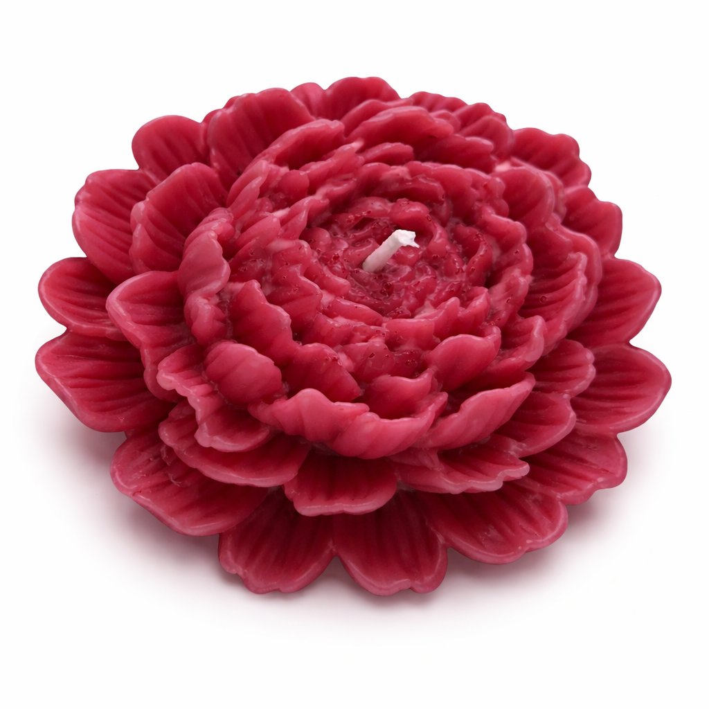 Designer Scented Lotus Candle (approx-75gm)(Red)