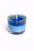 Small Cup Glass Scented Candles with Transparent Wax (approx-45gm)(Blue, Transparent)