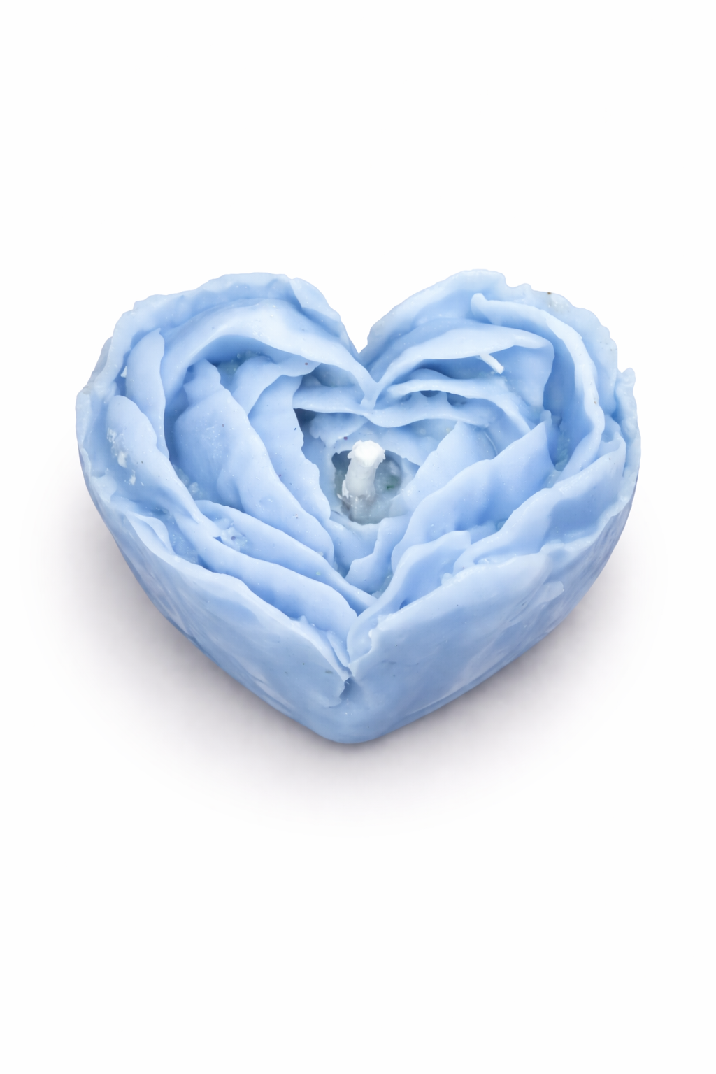 Heart-shaped Rose Scented Candles (approx-45gm)(sky blue)
