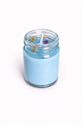 Small Glass Jar Scented Candles with Transparent wax (approx-48gm)(sky blue, transparent)